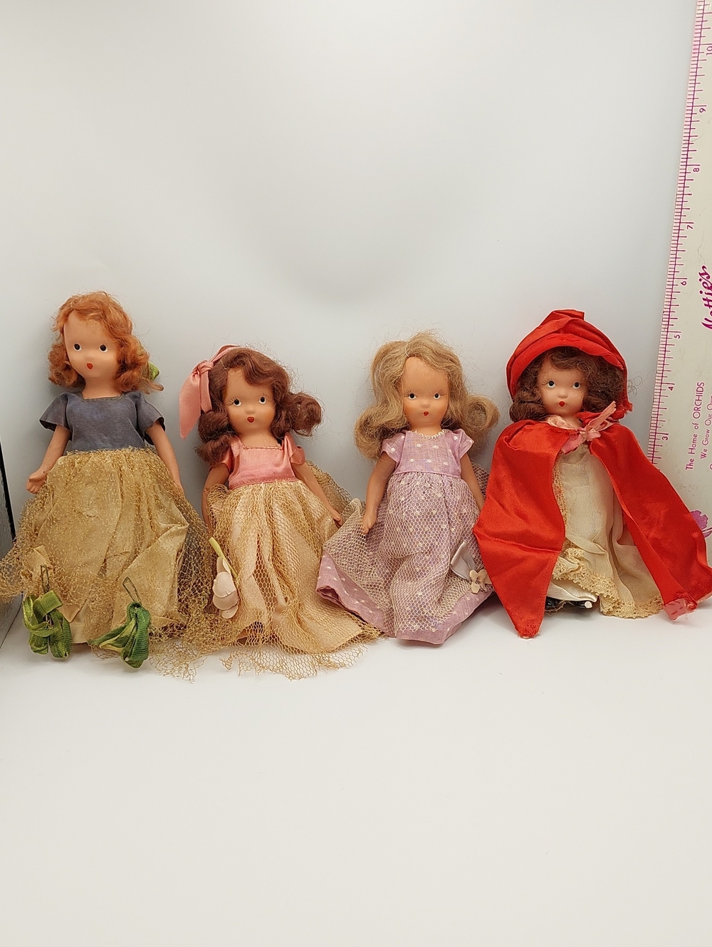 NANCY ANN STORYBOOK LOT 4 Doll Set - Little Red RIDING HOOD VINTAGE